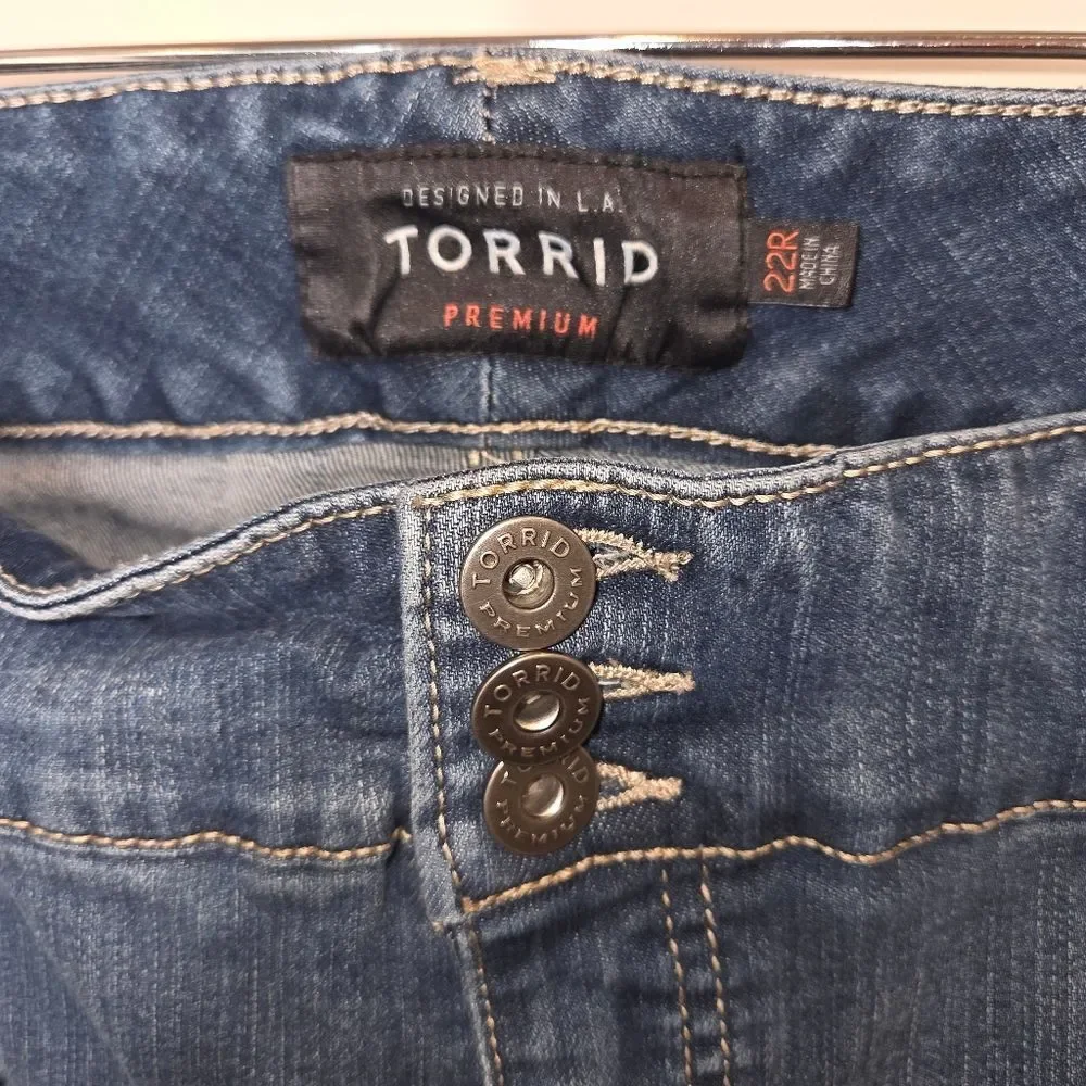Torrid Multi Zipper Skinny Ankle Jeggings Denim Jeans Size 22